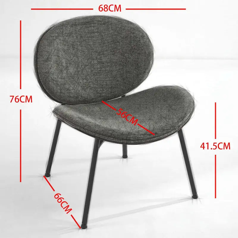 Mid-Century Modern Shell Chair Single Side Chair Tripod,Orange fabric Lounge Chair in Walnut Finish Comfortable Backrest
