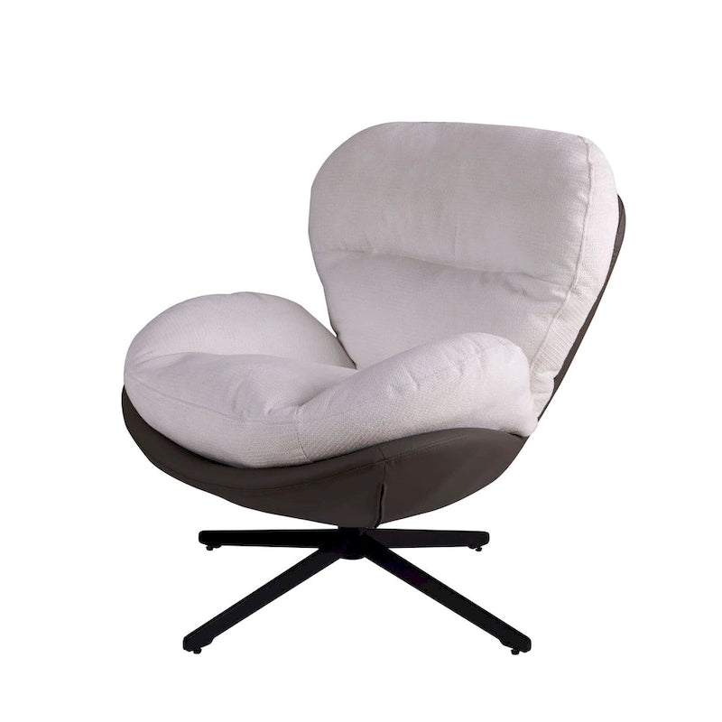 Swivel Accent Chair,Lounge Chair with Metal Base Frame,Comfy Single Leisure Sofa Chair Reading Chair with 360 Degree Swiveling
