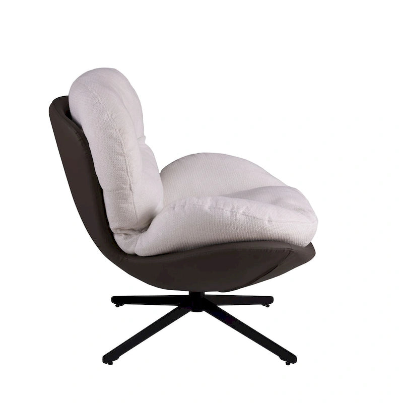 Swivel Accent Chair,Lounge Chair with Metal Base Frame,Comfy Single Leisure Sofa Chair Reading Chair with 360 Degree Swiveling
