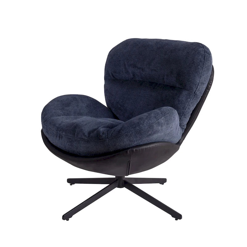 Swivel Accent Chair,Lounge Chair with Metal Base Frame,Comfy Single Leisure Sofa Chair Reading Chair with 360 Degree Swiveling