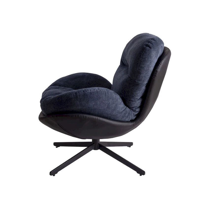 Swivel Accent Chair,Lounge Chair with Metal Base Frame,Comfy Single Leisure Sofa Chair Reading Chair with 360 Degree Swiveling