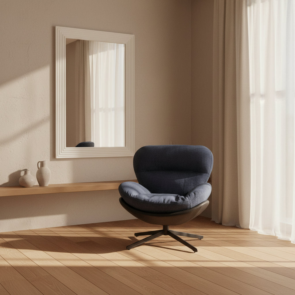 Swivel Accent Chair,Lounge Chair with Metal Base Frame,Comfy Single Leisure Sofa Chair Reading Chair with 360 Degree Swiveling