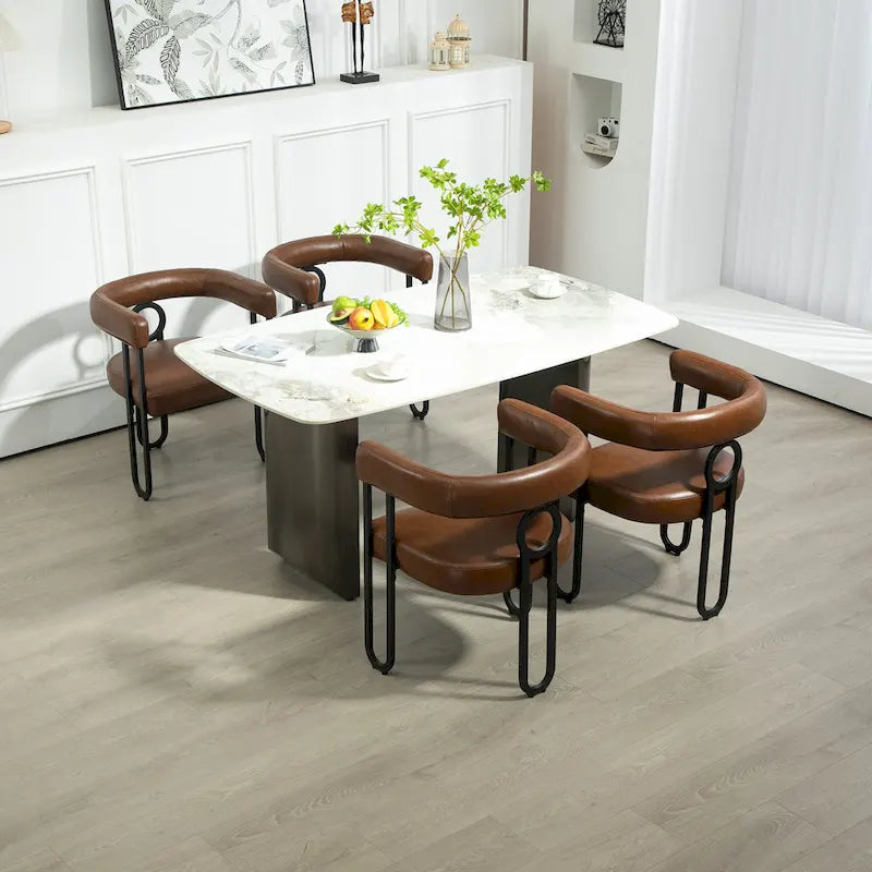 Modern PU Upholstered Accent Chair for LIving Room or Dining