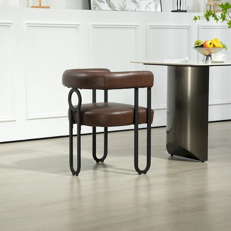 Modern PU Upholstered Accent Chair for LIving Room or Dining