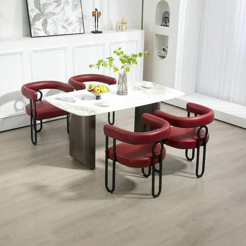 Modern PU Upholstered Accent Chair for LIving Room or Dining