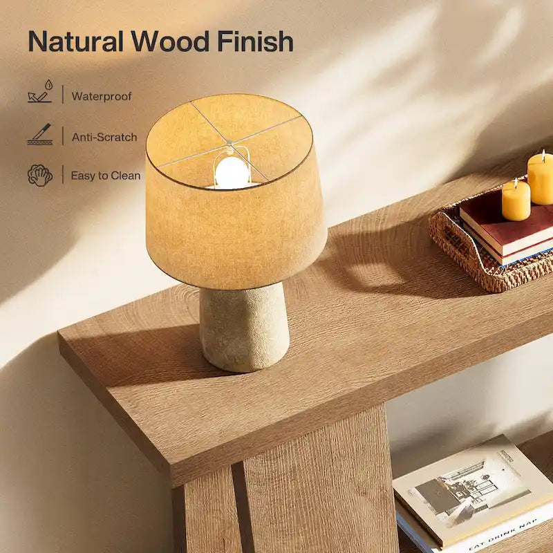 70.8 Inches Large Sofa Table, Modern 2-Tier Console Table for Entryway - 70.8 L x 11.81 W x 33.4 H