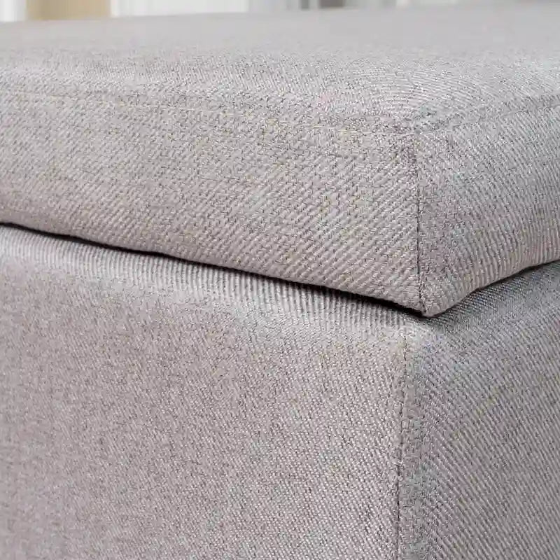 Fabric Storage Ottoman Bench by