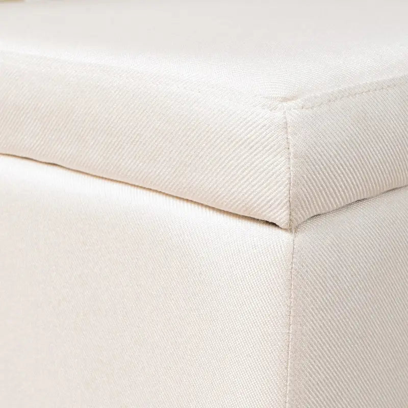 Fabric Storage Ottoman Bench by