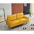 69.3 Faux Leather Cushion Back Sofa
