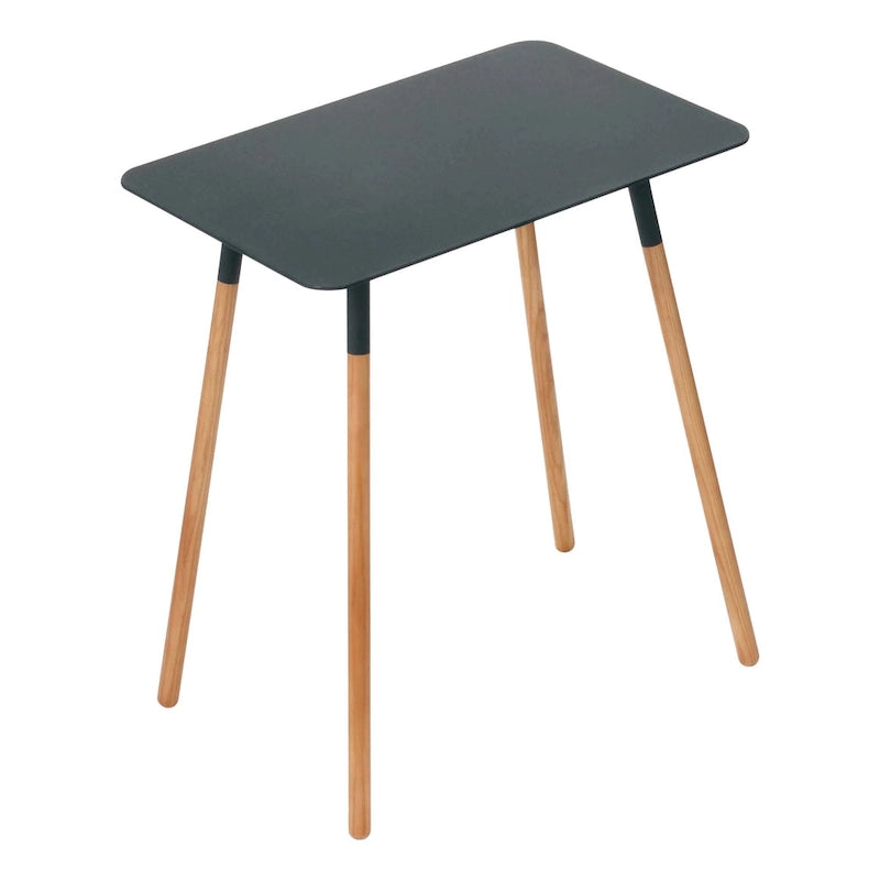 Side Table, Steel, Holds 22 lbs, Minimal Assembly - L 11.81 x W 17.72 x H 19.69 inches