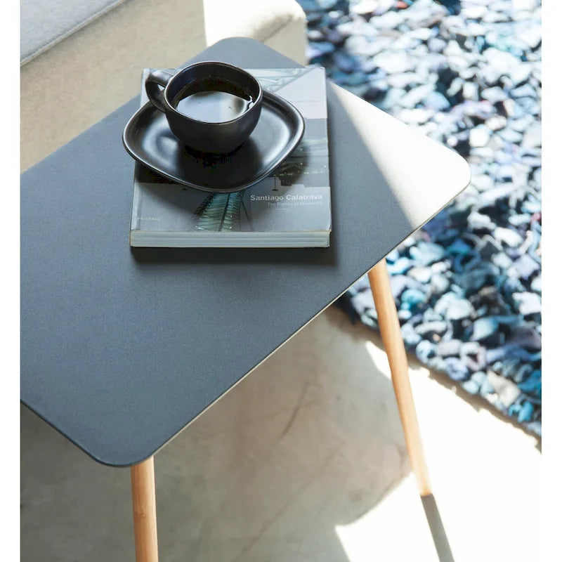 Side Table, Steel, Holds 22 lbs, Minimal Assembly - L 11.81 x W 17.72 x H 19.69 inches