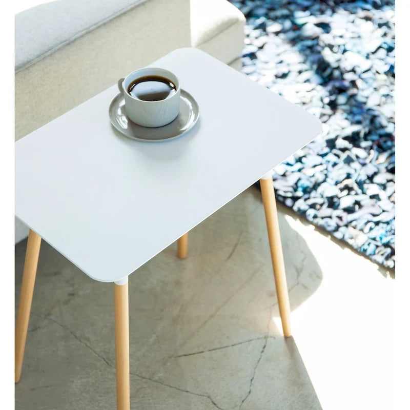 Side Table, Steel, Holds 22 lbs, Minimal Assembly - L 11.81 x W 17.72 x H 19.69 inches