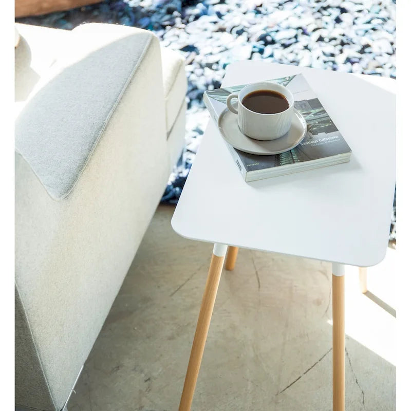 Side Table, Steel, Holds 22 lbs, Minimal Assembly - L 11.81 x W 17.72 x H 19.69 inches