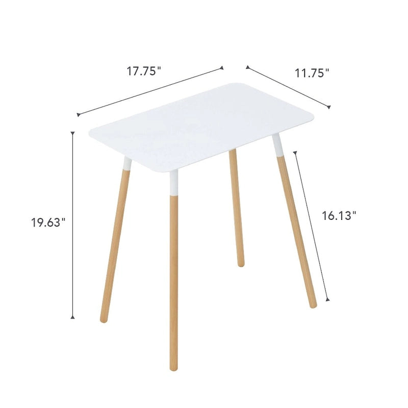 Side Table, Steel, Holds 22 lbs, Minimal Assembly - L 11.81 x W 17.72 x H 19.69 inches