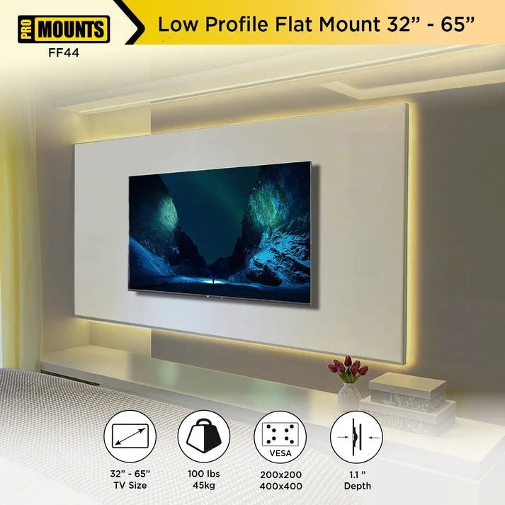Flat / Fixed TV Wall Mount for 32-65 TVs - 17.13 x 1.1 x 18.86 inch