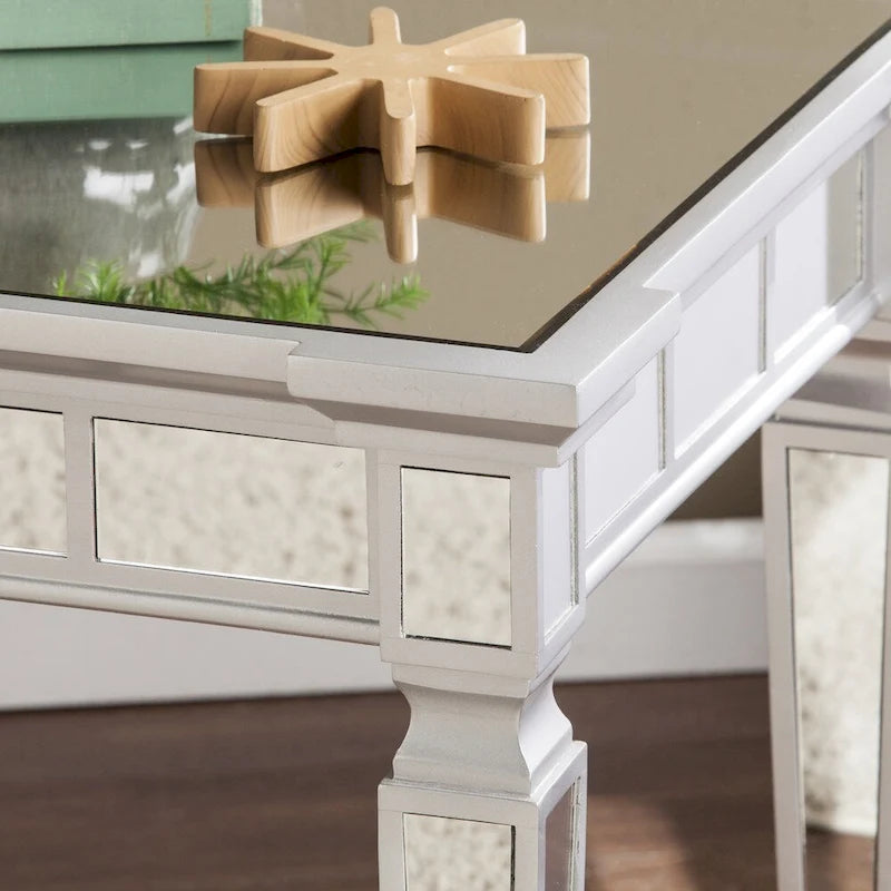Mirrored Square Side Table