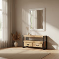 Timbergirl Reclaimed Wood TV cabinet with Double Drawers - 40x16x24