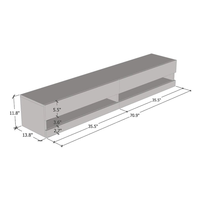 180 Wall-mount Floating 71-inch TV Stand