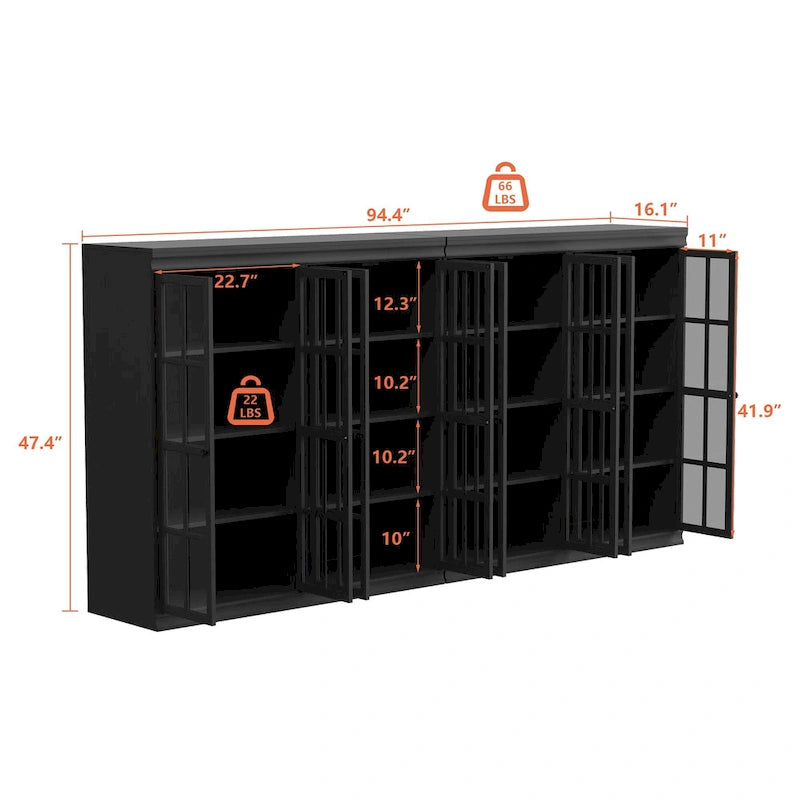 Stylish Storage Cabinet Buffet Sideboard Bookshelf Diplay Cabinet