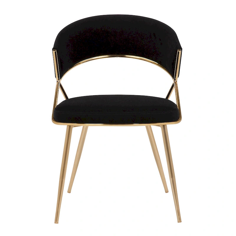 Gold Upholstered Dining Chair (Set of 2)
