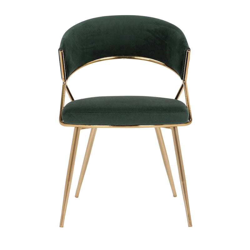 Gold Upholstered Dining Chair (Set of 2)