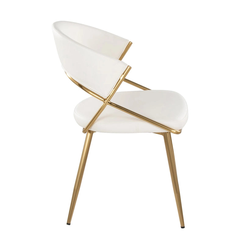 Gold Upholstered Dining Chair (Set of 2)