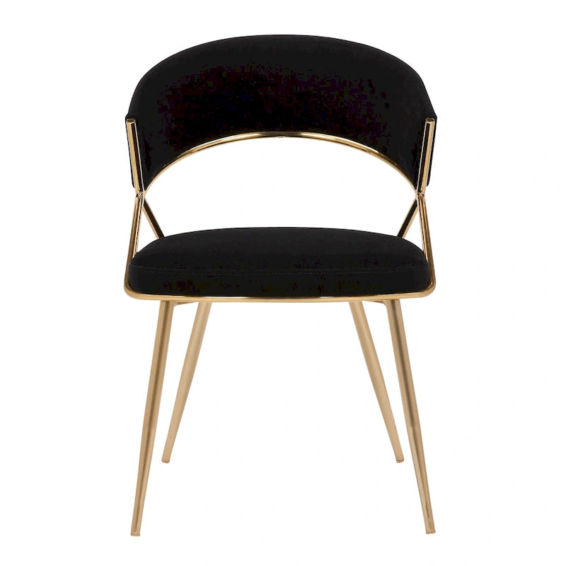Gold Upholstered Dining Chair (Set of 2)