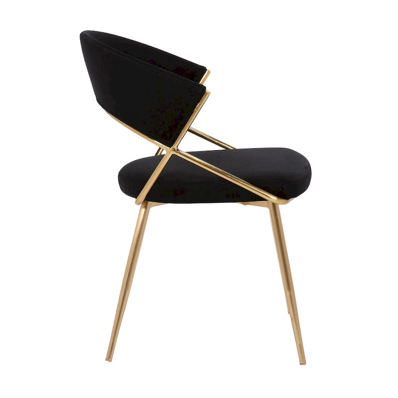 Gold Upholstered Dining Chair (Set of 2)