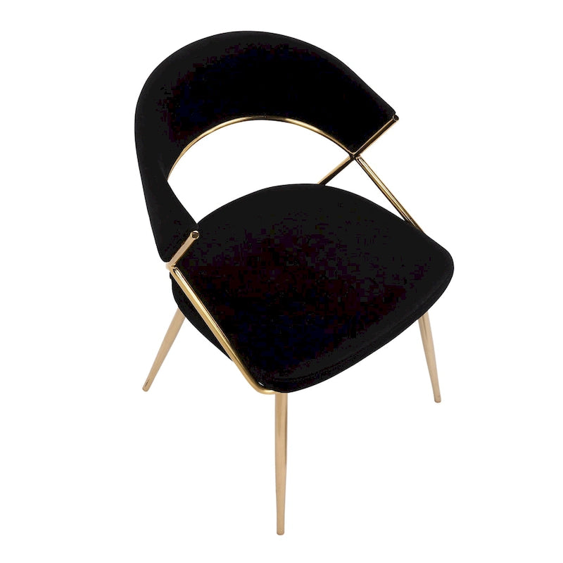 Gold Upholstered Dining Chair (Set of 2)