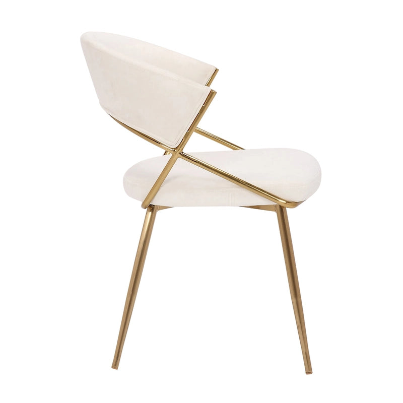 Gold Upholstered Dining Chair (Set of 2)