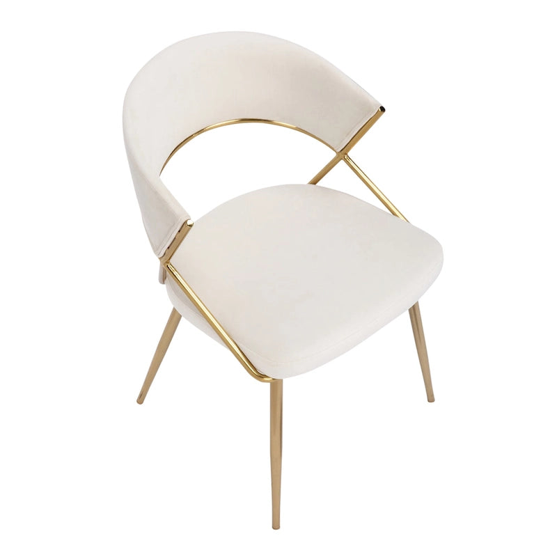 Gold Upholstered Dining Chair (Set of 2)