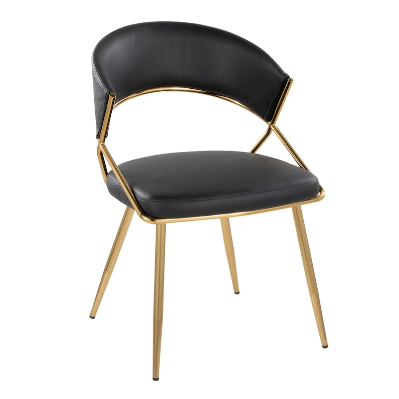 Gold Upholstered Dining Chair (Set of 2)
