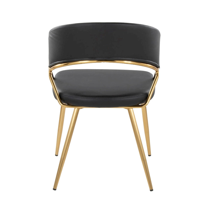 Gold Upholstered Dining Chair (Set of 2)