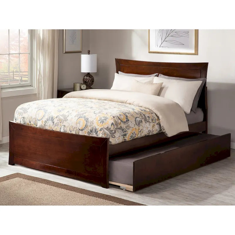 Platform Bed with Matching Footboard & Trundle