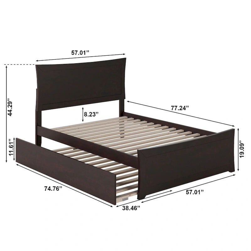 Platform Bed with Matching Footboard & Trundle