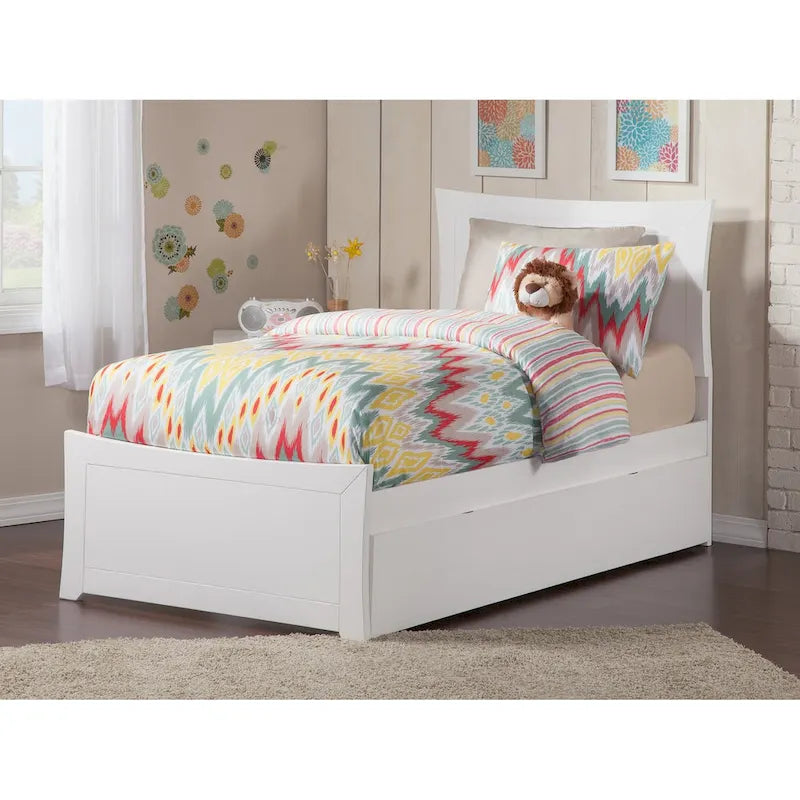 Platform Bed with Matching Footboard & Trundle