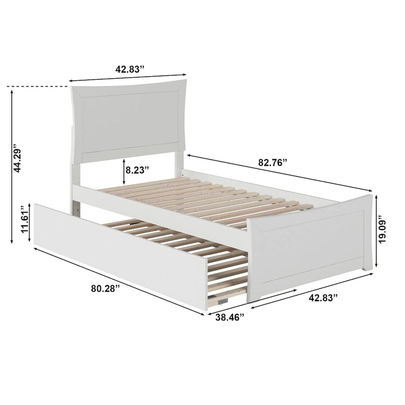 Platform Bed with Matching Footboard & Trundle