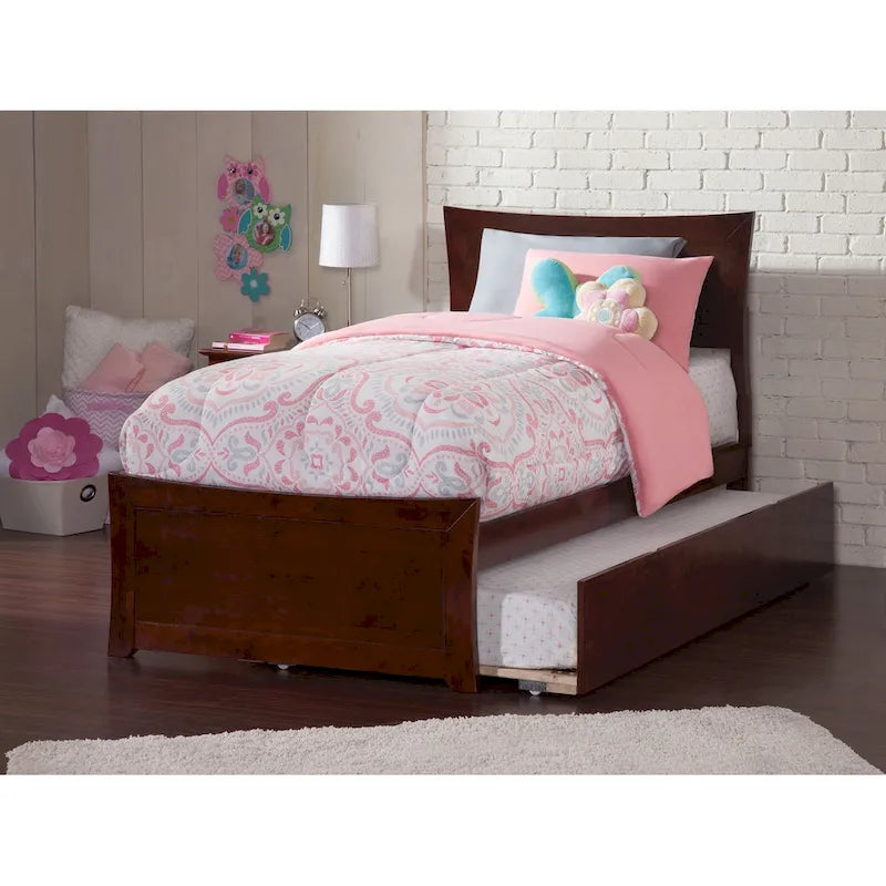 Platform Bed with Matching Footboard & Trundle