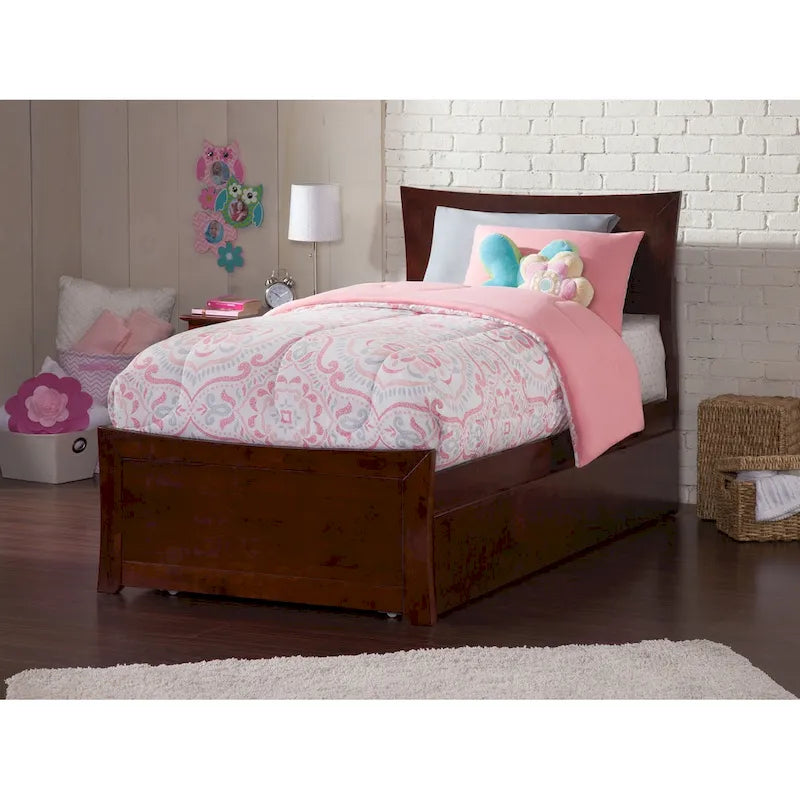 Platform Bed with Matching Footboard & Trundle