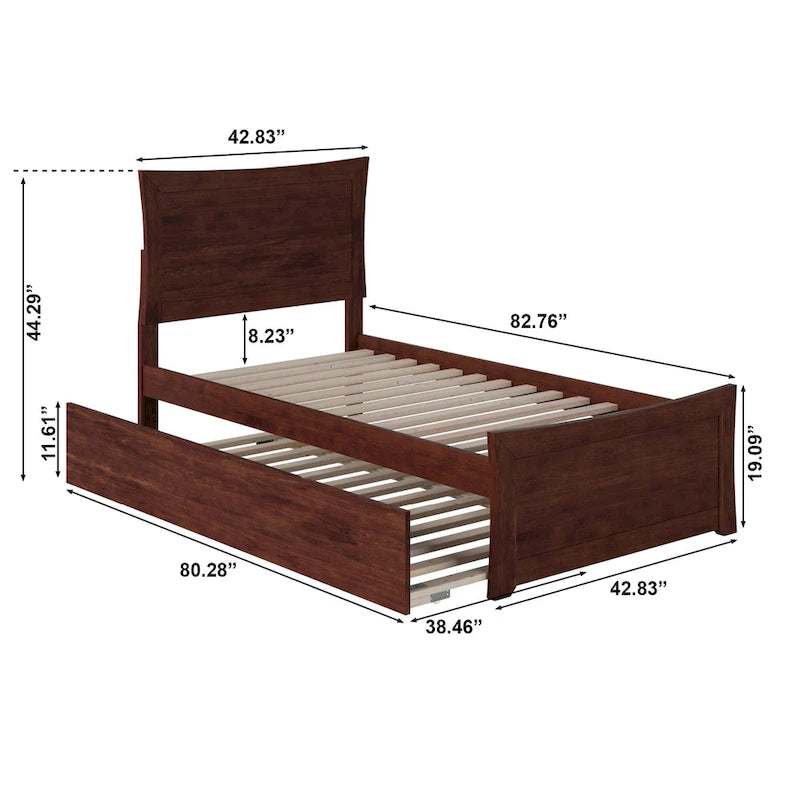 Platform Bed with Matching Footboard & Trundle