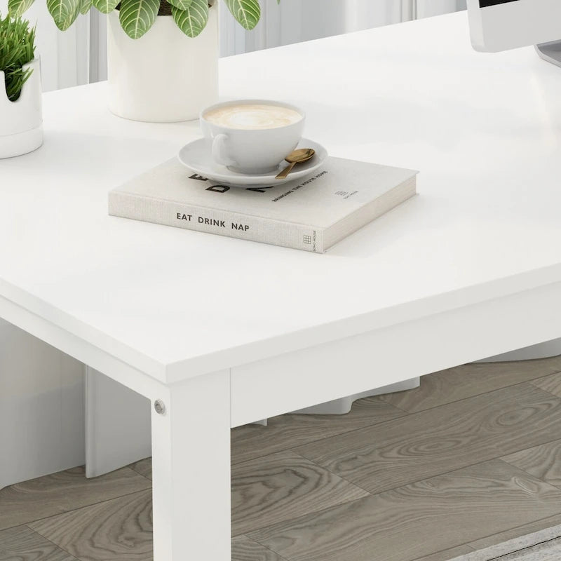 55 L-Shaped Computer Desk - Storage Workstation - 5 Colors Large