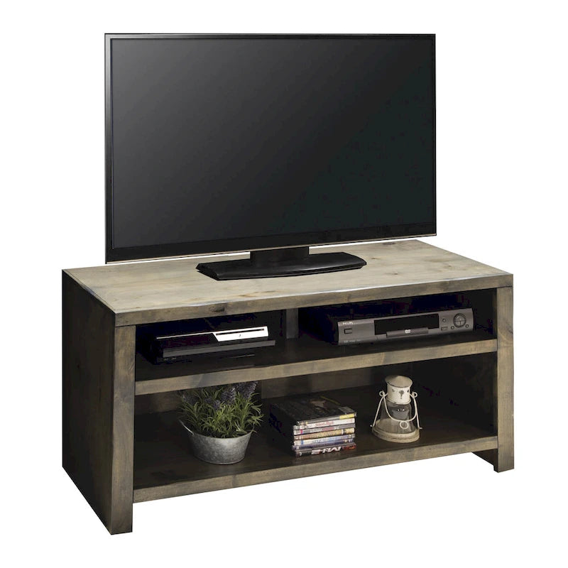 48 inch TV Stand for TVs up to 55 inches, No Assembly Required, Barnwood Finish