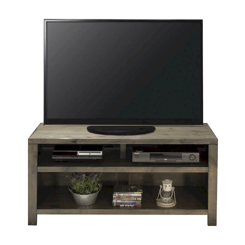 48 inch TV Stand for TVs up to 55 inches, No Assembly Required, Barnwood Finish