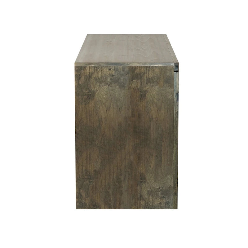 48 inch TV Stand for TVs up to 55 inches, No Assembly Required, Barnwood Finish