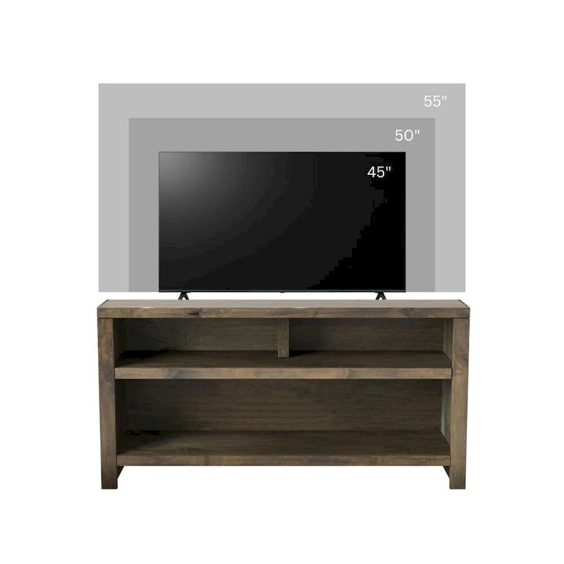 48 inch TV Stand for TVs up to 55 inches, No Assembly Required, Barnwood Finish