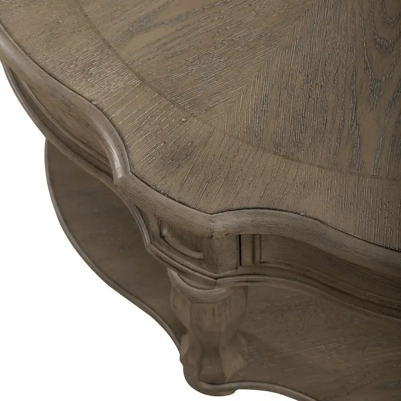 Magnolia Manor Weathered Bisque Round Cocktail Table