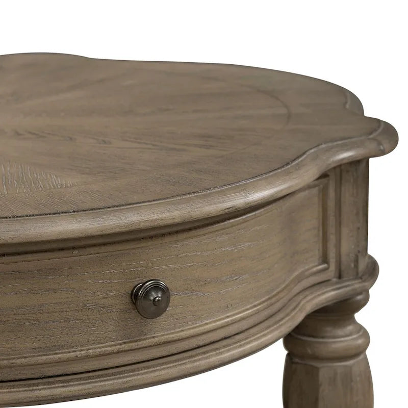 Magnolia Manor Weathered Bisque Round Cocktail Table