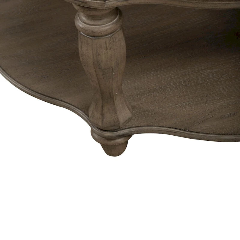 Magnolia Manor Weathered Bisque Round Cocktail Table