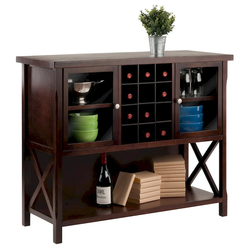 Buffet Cabinet, Cappuccino - 43.8W x 18D x 35.9H