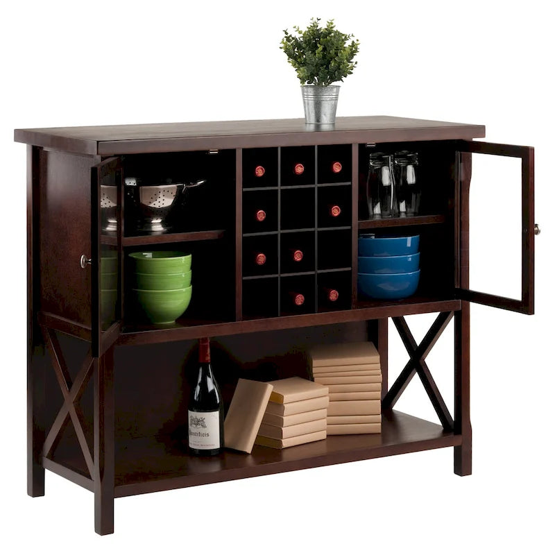 Buffet Cabinet, Cappuccino - 43.8W x 18D x 35.9H